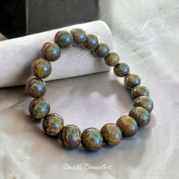 Bronzite Bracelet 10mm - Unisex Natural Stones Handmade - Picture 1 of 4